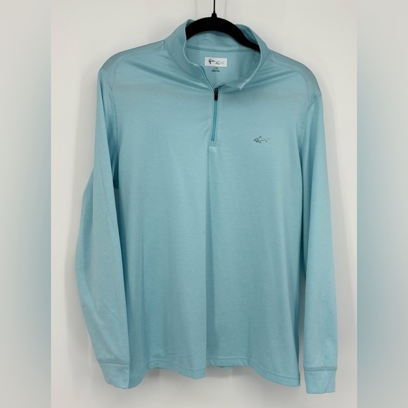 Greg Norman Collection Tops - GREG NORMAN Golf Shirt Light Blue Quarter-Zip Pullover Women’s Large